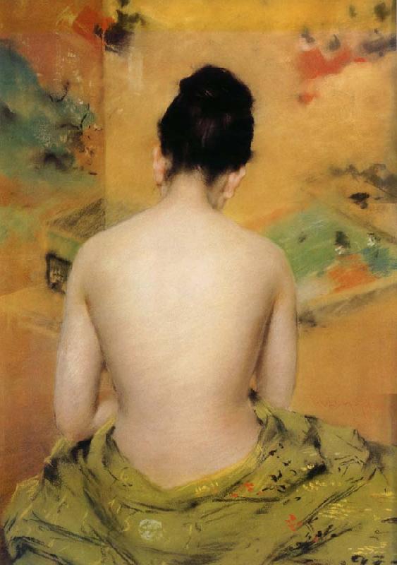 William Merritt Chase Back of body oil painting image